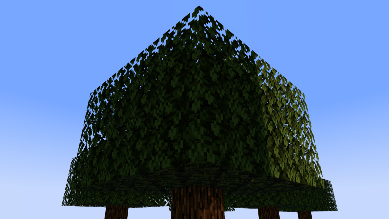 Leaf translucency off: the backlit canopy is darker